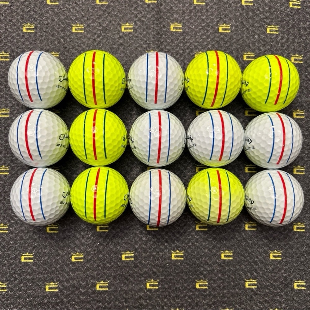 Callaway ERC Soft Triple Track “BIG” Dozen 15 Golf Balls in Mint to Good Cond.